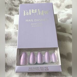 Red Aspen Lavender Sparkle Almond Press-On Nails